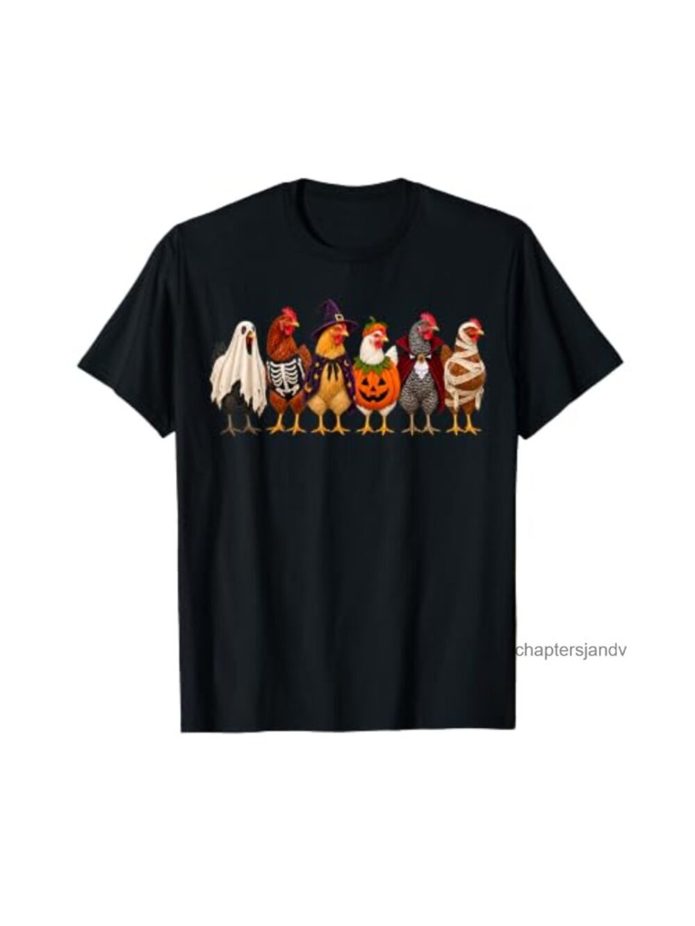 Funny Chicken Halloween Costume T-Shirt Ghost Pumpkin Skeleton
